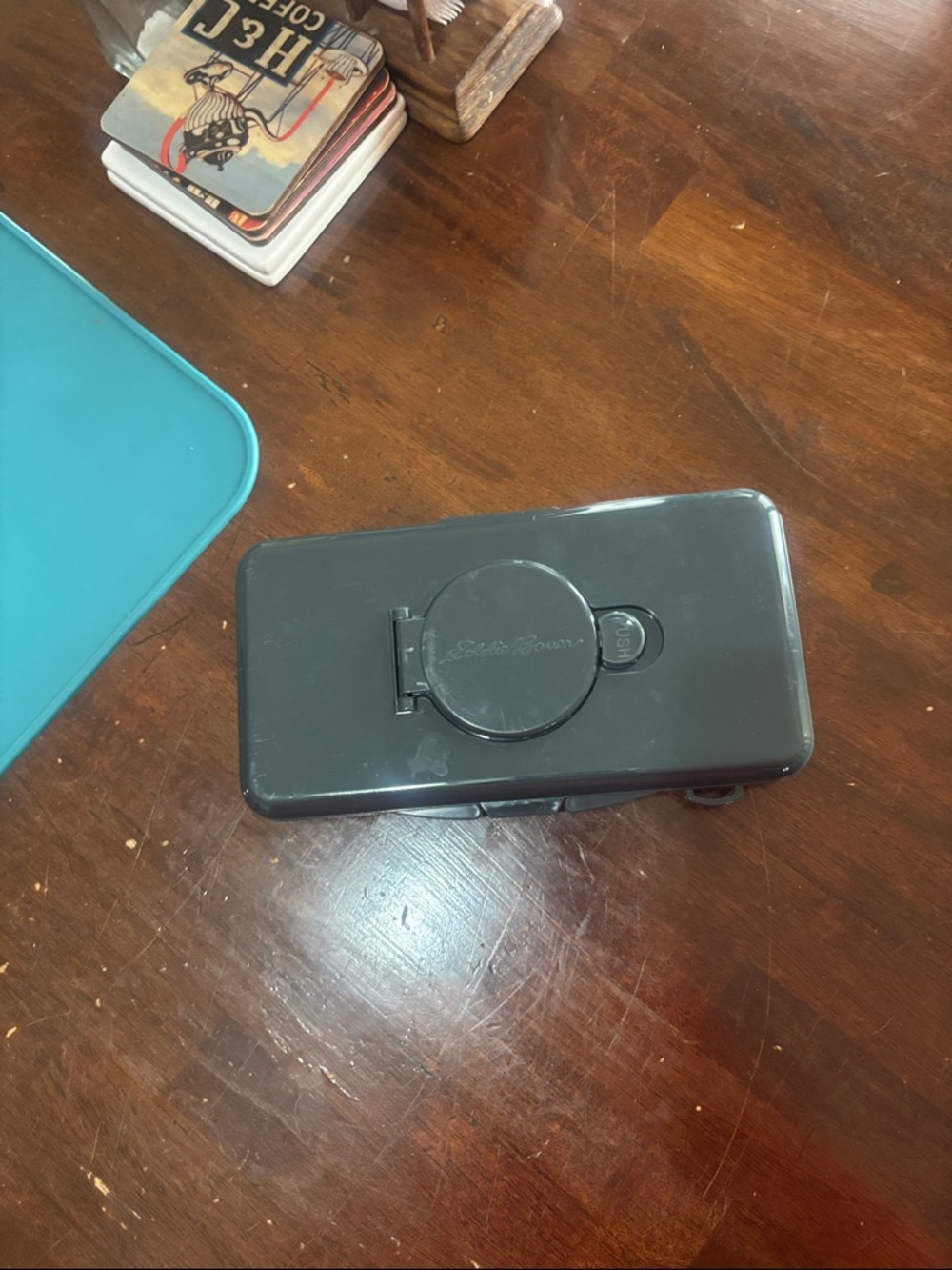 Eddie Bauer Black Travel Wet Wipes Dispenser Case